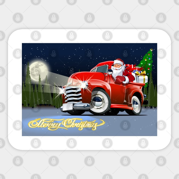 Cartoon christmas truck Sticker by Mechanik